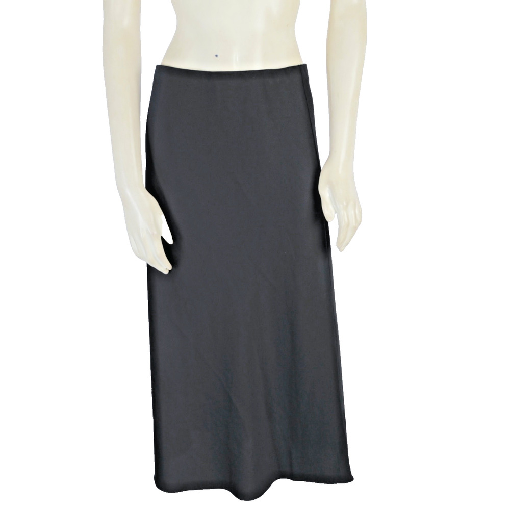Jenni Kayne Black Slip Skirt Midi Bias Cut Luxury Minimalist Size S